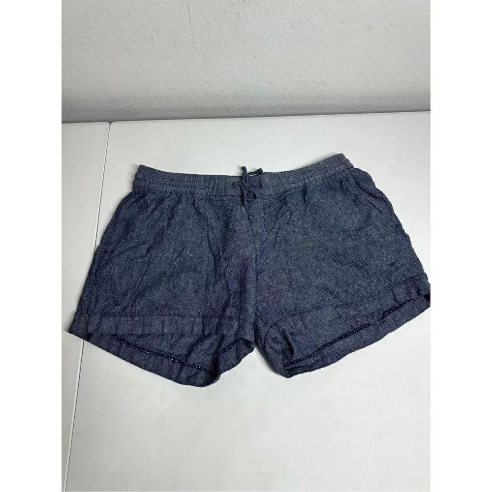 Old Navy Linen Blend Chambray Shorts Size L 3.5" Inseam
